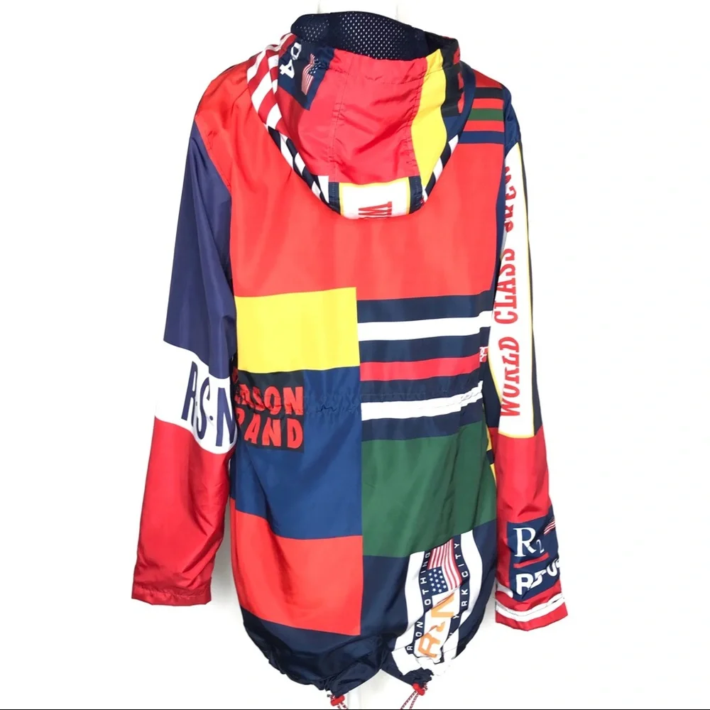 Reason Brand NYC Streetware Logo Full Zip Hooded Windbreaker Jacket XL - Picture 2 of 13